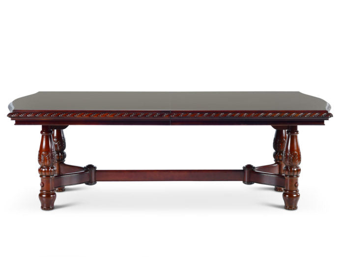 Antoinette 96-120 inch Pedestal Dining Table w/24″ Leaf