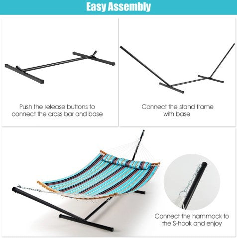 2-Person Heavy-Duty Hammock Stand with  Storage Bag
