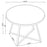 Jillian Round Dining Table with Tempered Mirror Top Black Nickel