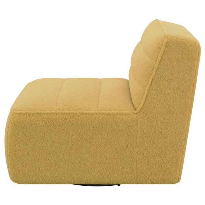 Cobie Upholstered Swivel Armless Chair