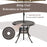 36 Inch Patio Round Dining Bistro Table with Umbrella Hole