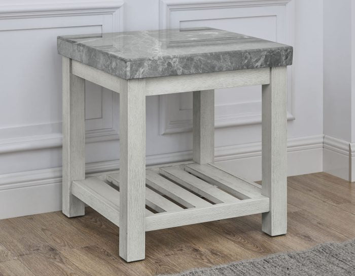 Canova 3-Piece Gray Marble Top Table Set