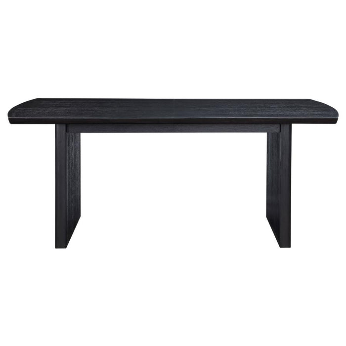 Brookmead Rectangular Dining Table With 18″ Removable Extension Leaf Black