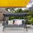 3-Seat Patio Outdoor Swing with Adjustable Tilt Canopy