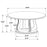 Trofello Round Dining Table with Curved Pedestal Base White Washed