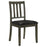 Parkwood 5-piece Dining Set with Square Table and Slat Back Side Chairs Charcoal Grey and Black