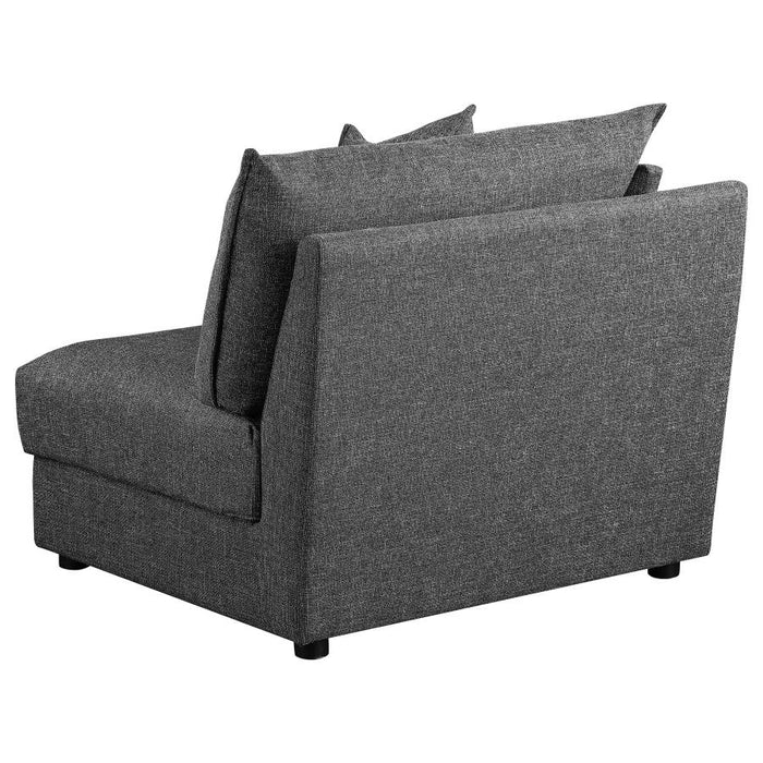 Sasha Upholstered LAF Chair Barely Black