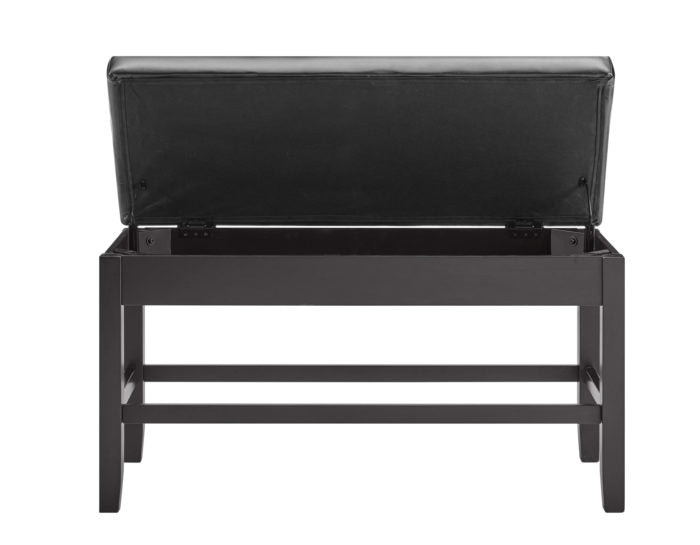 Carrara Black PU Storage Counter Bench