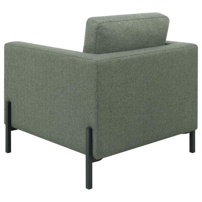 Tilly Upholstered Track Arms Chair Sage