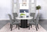 Sherry 5-Piece Round Dining Set With Grey Fabric Chairs
