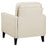 Jonah Upholstered Track Arm Accent Chair Ivory