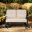 2 Seats Outdoor Swing Glider Chair with Comfortable Cushions