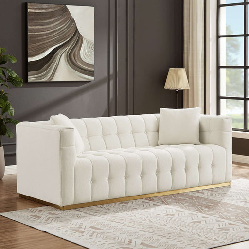 Eleanor Mid-Century Modern  Sofa Beige Boucle