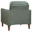 Jonah Upholstered Track Arm Accent Chair Green