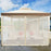 10 x 10 Feet Patio Canopy Gazebo with Neting and Double Tiered Roof