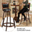 24/29 Inch Wooden Upholstered Swivel Counter Height Stool  Dining Chair