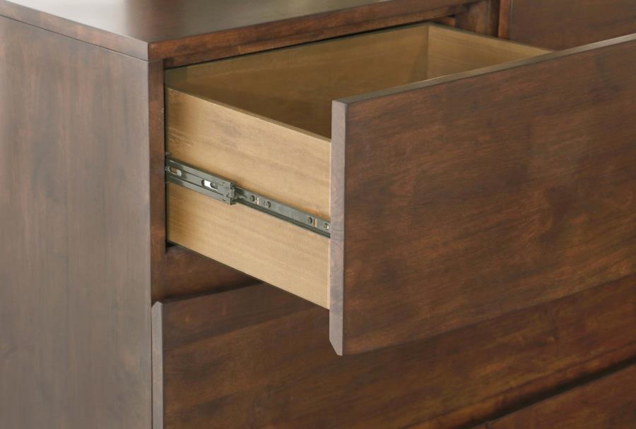 Genevieve 6-drawer Rectangular Dresser Dark Brown