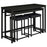 Hawes 4-piece Multipurpose Counter Height Table Set Black