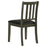 Parkwood 5-piece Dining Set with Square Table and Slat Back Side Chairs Charcoal Grey and Black
