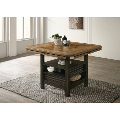 Oakly Counter Height Table with Lazy Susan