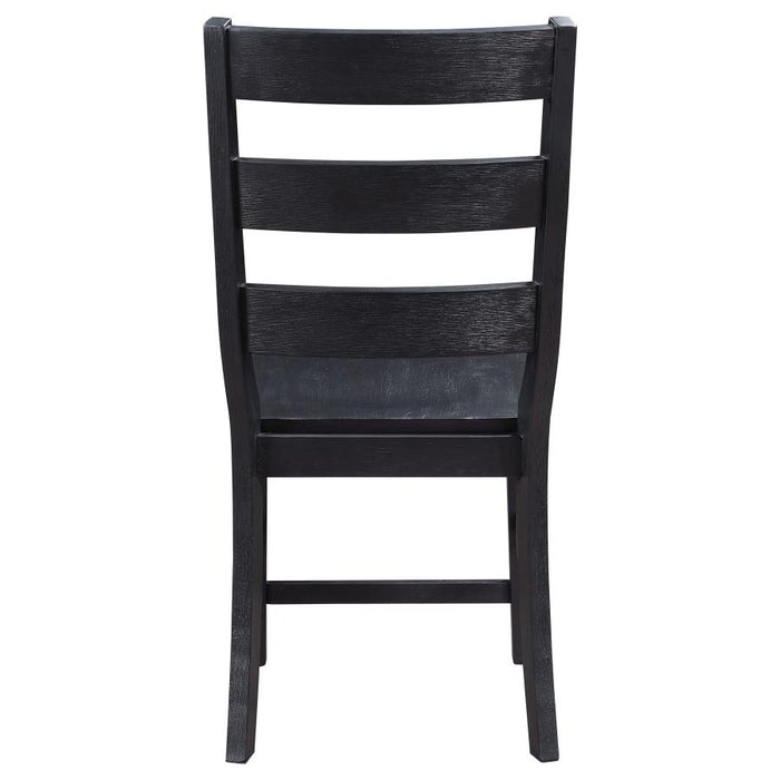Newport Ladder Back Dining Side Chair Black (Set Of 2)