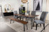 Neve Live-Edge Dining Bench With Hairpin Legs Sheesham Grey And Gunmetal