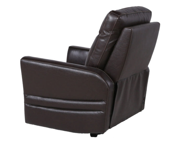 Coachella Dual-Power Leather Recliner, Brown