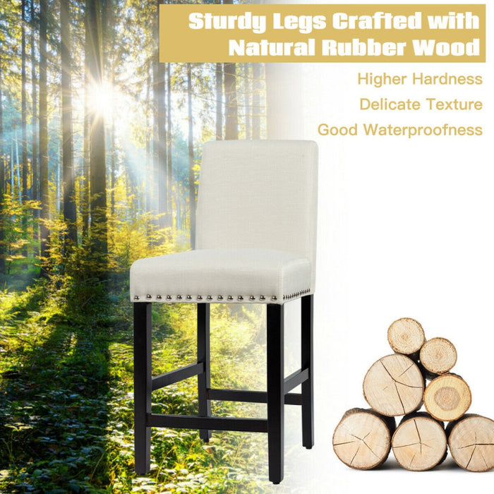 25 Inch Kitchen Chairs with Rubber Wood Legs