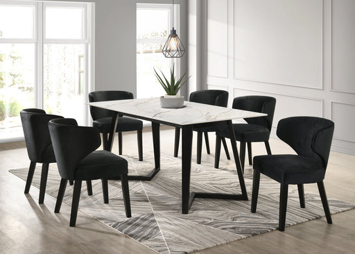 Hamilton WHITE Dining Table + 6 Chair Set
