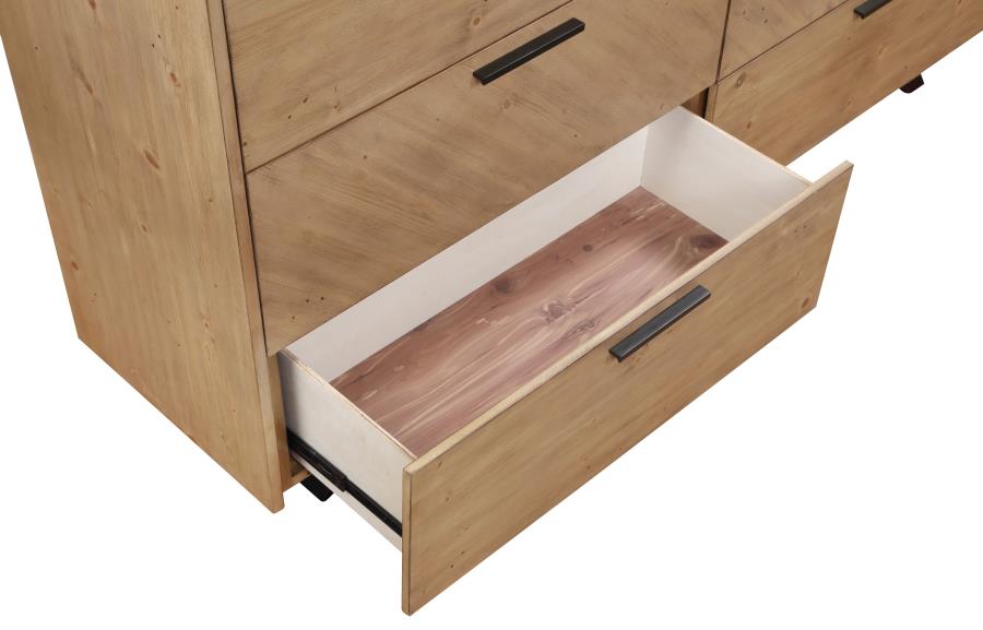 Taylor 7-drawer Rectangular Dresser Light Honey Brown