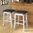 Set of 2 24/30 Inch Dining Bar Stool with Acacia Wood Frame