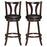 24/29.5 Inch Set of 2 Swivel Bar Stools Bar Height Chairs with Rubber Wood Legs