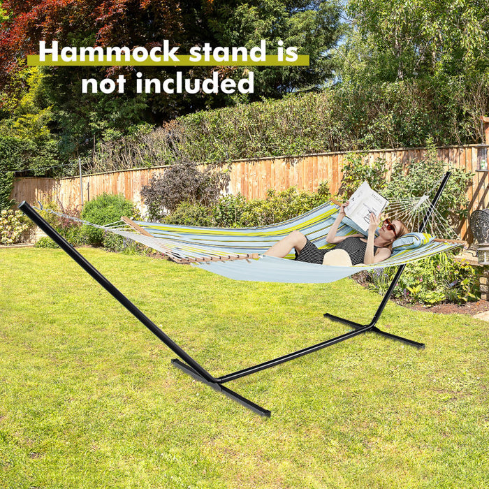 Patio Hammock Foldable Portable Swing Chair Bed with Detachable Pillow