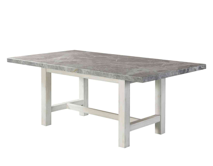 Canova 5-Piece 78-inch Gray Marble Dining Set