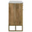 Keaton 2-Door Accent Cabinet With Marble Top Natural And Antique Gold