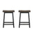 24 Inch Set of 2 Wood Counter Height Seat Stools for Kitchen Dining and Pub