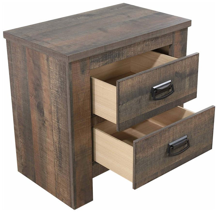 Frederick 2-drawer Nightstand Weathered Oak