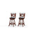 2 Pieces 24/29 inch Swivel Bar Stools with Curved Backrest and Seat Cushions