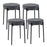 Bar Stools Set of 4 Upholstered Kitchen Stools with Foot Pads