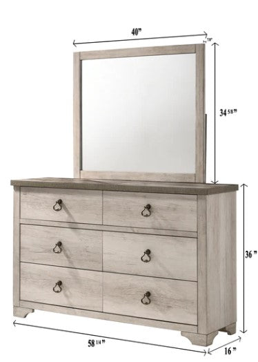 Patterson Driftwood Dresser Mirror