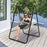 Hanging Padded Hammock Chair with Stand and Heavy Duty Steel