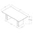 Carla Rectangular Dining Table with Cultured Carrara Marble Top White and Gold