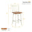 24.5 Inches Set of 2 Swivel Bar Stools with 360° Swiveling