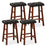 Set of 2 Modern Backless Bar Stools with Padded Cushion