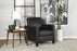 Julio Upholstered Accent Chair with Track Arms Black