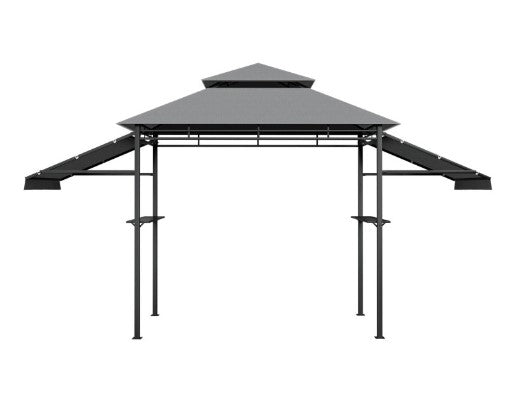 13.5 x 4 Feet Patio BBQ Grill Gazebo Canopy with Dual Side Awnings