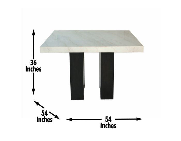 Camila 54 inch Square Marble Top Counter Table