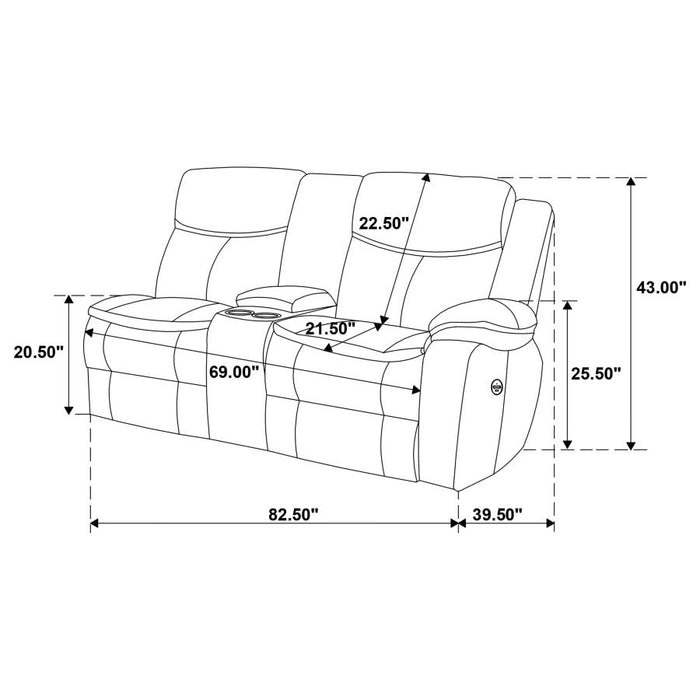 Sycamore Upholstered Power Reclining Sectional Sofa