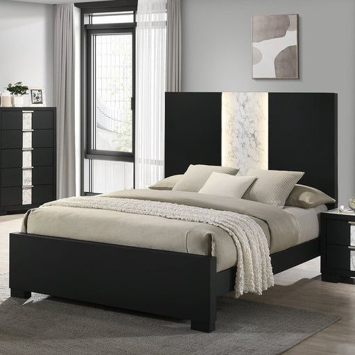 Rangley Contemporary Two-Tone Panel Bed