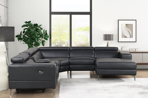 MILANO PEARL - 6PC Power Reclining Sectional